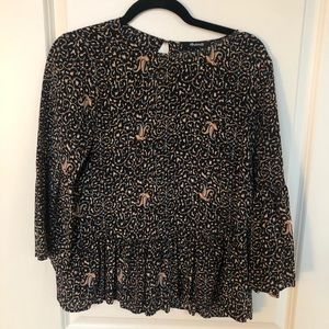 Floral, peplum style Madewell blouse
